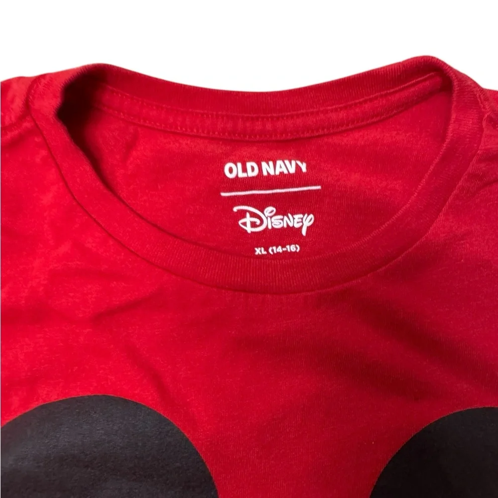 Old Navy | Red Mickey Mouse Kids T-Shirt Size XL 14-16 Sunglasses Fourth of July